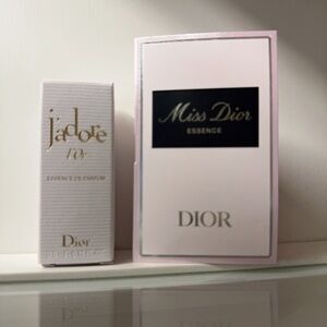 Dior J'adore L’or and Miss Dior Essence Fragrance Duo mini dabber travel sample